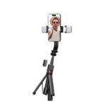 Селфи стик Tech-Protect L05S Bluetooth Selfie Stick with Tripod up to 105cm with LED Light - Black - Image 7