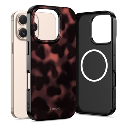 Калъф от Tech-Protect Lamano MagSafe case for iPhone 16 Pro - black and red