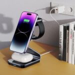 Зарядна станция от Tech-Protect QI15W-A29 3-in-1 Inductive Charger with MagSafe for Smartphone / Apple Watch / AirPods - Black - Image 7