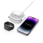 Зарядно от Tech-Protect QI15W-A32 3-in-1 Inductive Charger with MagSafe for Smartphone / Apple Watch / AirPods - Gray - Image 4