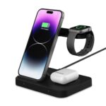 Зарядна станция от Tech-Protect QI15W-A37 3in1 Induction Wireless Charger 15W - Black - Image 3