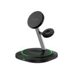 Станция за зареждане Tech-Protect QI15W-A46 3in1 Magnetic MagSafe Inductive Charger - Black - Image 4