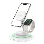 Заря Tech-Protect QI15W-A46 3in1 Magnetic MagSafe Inductive Charger - Whiteдна станция - Image 2