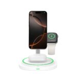 Заря Tech-Protect QI15W-A46 3in1 Magnetic MagSafe Inductive Charger - Whiteдна станция - Image 3