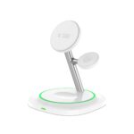 Заря Tech-Protect QI15W-A46 3in1 Magnetic MagSafe Inductive Charger - Whiteдна станция - Image 4