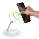 Заря Tech-Protect QI15W-A46 3in1 Magnetic MagSafe Inductive Charger - Whiteдна станция - Image 7