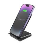 Безжично зарядно от Tech-Protect QI15W-S2 inductive charger 15W in the form of a stand - black - Image 4