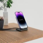 Безжично зарядно от Tech-Protect QI15W-S2 inductive charger 15W in the form of a stand - black - Image 3