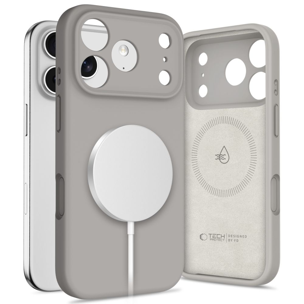 CREATOR: gd-jpeg v1.0 (using IJG JPEG v62), quality = 80 Калъф от Tech-Protect Silicone MagSafe Case за iPhone 17 Pro - Gray - Image 1