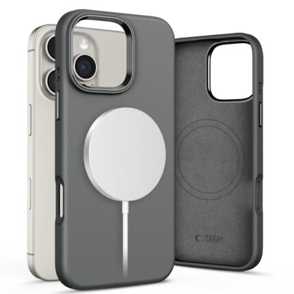 Калъф от Tech-
Protect Silicone PU MagSafe
 iPhone 16 Pro Case - Gray