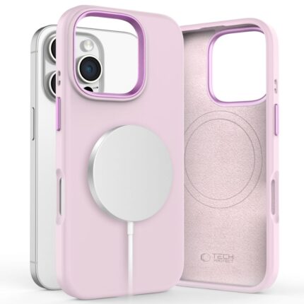 Калъф от Tech-Protect Silicone PU MagSafe
 iPhone 16 Pro Case - Pink
