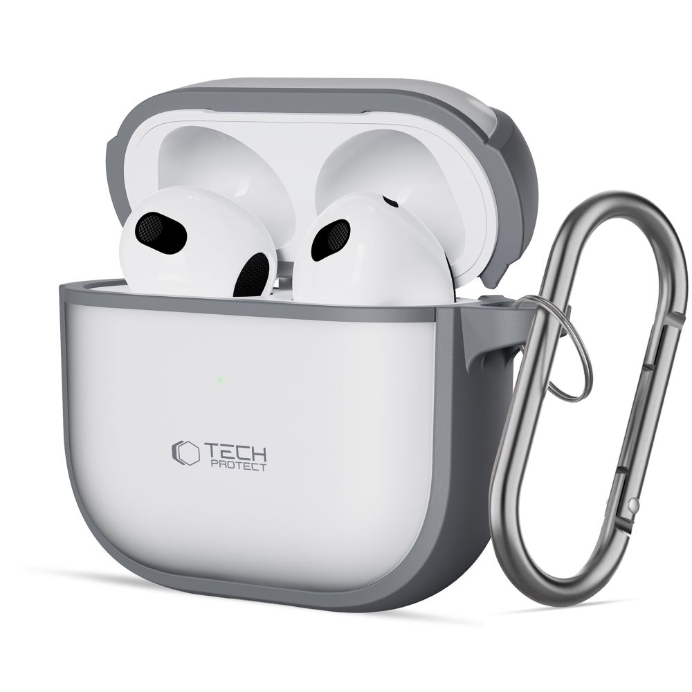 CREATOR: gd-jpeg v1.0 (using IJG JPEG v62), quality = 80 Калъф от Tech-
Protect Slim Hook Case за AirPods 4 - Gray - Image 1