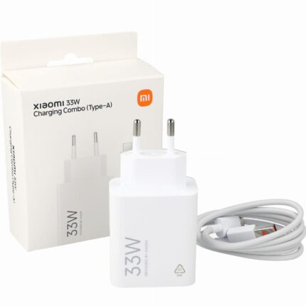 Зарядно Xiaomi MDY-16-EF USB-A 33W Travel Charger + Data Cable USB-C 3A White