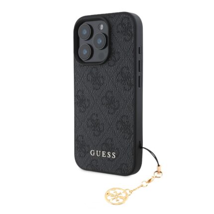 Калъф от Guess 4G Charm Case за iPhone 16 Pro Max Tone on Tone Grey