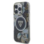 Калъф от Guess IML Glitter Magnolia and Triangle Logo MagSafe Case за iPhone 16 Pro - Image 2