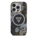 Калъф от Guess IML Glitter Magnolia and Triangle Logo MagSafe Case за iPhone 16 Pro - Image 3