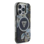 Калъф от Guess IML Glitter Magnolia and Triangle Logo MagSafe Case за iPhone 16 Pro - Image 4