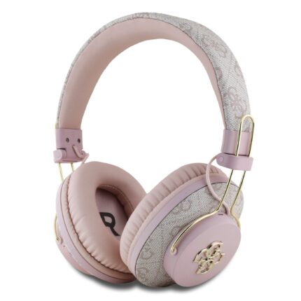 Слушалки от Guess PU 4G Metal Logo ENC Wireless Headphone Pink
