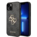 Калъф от Guess PU 4G Metal Logo Case за iPhone 14 Plus Grey