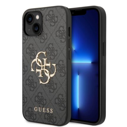 Калъф от Guess PU 4G Metal Logo Case за iPhone 14 Plus Grey