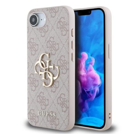 Калъф от 
Guess PU 4G Metal Logo Case за iPhone 16e Pink