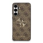 Калъф от 
Guess PU 4G Metal Logo Case за Samsung Galaxy S25 FE Brown - Image 3