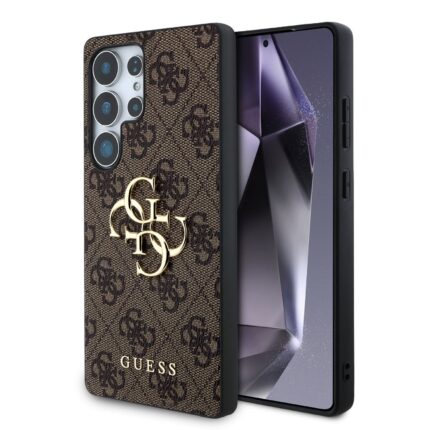 Калъф от Guess PU 4G Metal Logo Case за Samsung Galaxy S25 Ultra Brown