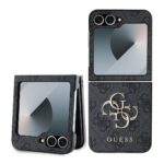 Калъф от Guess PU 4G Metal Logo Case за Samsung Galaxy Z Flip 6 Grey