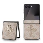 Калъф от Guess PU 4G Metal Logo Case за Samsung Galaxy Z Flip 7 Pink