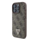 Калъф от Guess PU 4G Strass Triangle Metal Logo Case за iPhone 16 Pro Max Brown - Image 3