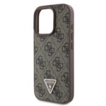 Калъф от Guess PU 4G Strass Triangle Metal Logo Case за iPhone 16 Pro Max Brown - Image 4
