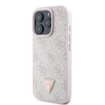 Калъф от Guess PU 4G Strass Triangle Metal Logo Case за iPhone 16 Pro Max Pink - Image 3