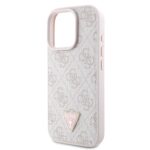 Калъф от Guess PU 4G Strass Triangle Metal Logo Case за iPhone 16 Pro Pink - Image 4