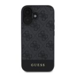 Калъф от 
Guess PU 4G Stripe за iPhone 16 Grey - Image 2