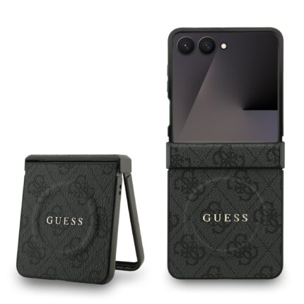 Калъф от 
Guess PU Leather 4G Colored Ring Magnetic Case за Samsung Galaxy Z Flip 7 Black
