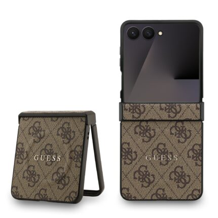 Калъф от 
Guess PU Leather 4G Colored Ring Magnetic Case for Samsung Galaxy Z Flip 7 Brown