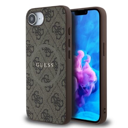 Калъф от 
Guess PU Leather 4G Colored Ring MagSafe Case за iPhone 16e Brown