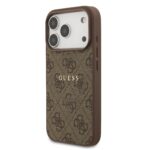 Калъф от 
Guess PU Leather 4G Colored Ring MagSafe Case for iPhone 17 Pro Brown - Image 2