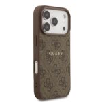 Калъф от 
Guess PU Leather 4G Colored Ring MagSafe Case for iPhone 17 Pro Brown - Image 4