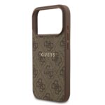 Калъф от 
Guess PU Leather 4G Colored Ring MagSafe Case for iPhone 17 Pro Brown - Image 5