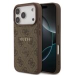 Калъф от 
Guess PU Leather 4G Colored Ring MagSafe Case for iPhone 17 Pro Brown