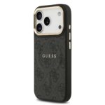Калъф от 
Guess PU Leather 4G Gold Frame MagSafe Case for iPhone 17 Pro Black - Image 2