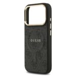Калъф от 
Guess PU Leather 4G Gold Frame MagSafe Case for iPhone 17 Pro Black - Image 5