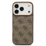 Калъф от 
Guess PU Leather 4G Gold Frame MagSafe Case за iPhone 17 Pro Brown - Image 3