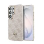 Калъф от 
Guess PU Leather 4G Strass Logo Gold Frame Magnetic Case за Samsung Galaxy S26 Ultra Pink