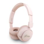 Слушалки от Guess Script Metal Logo Wireless Headphone Pink