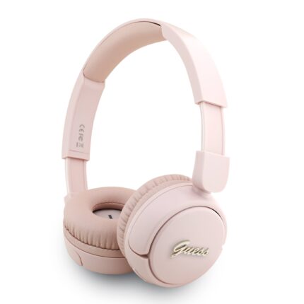 Слушалки от Guess Script Metal Logo Wireless Headphone Pink
