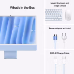 iMac 24 Retina 4.5K | M4 чип с 10 ядрен CPU и 10 ядрен GPU | 16GB памет | 256GB SSD - Blue - Image 2