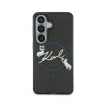 Калъф от 
Karl Lagerfeld IML Choupette Karl Script Logo Magnetic Case за iPhone Samsung Galaxy S26 Black - Image 3