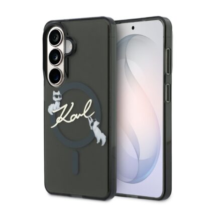 Калъф от 
Karl Lagerfeld IML Choupette Karl Script Logo Magnetic Case за iPhone Samsung Galaxy S26 Black